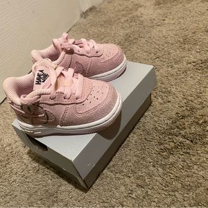 Like new baby girl sneakers size 3C light pink my baby Only worn a few times